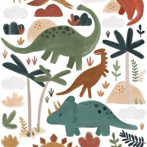 Lilipinso Sunny Muurstickers A3 – Dinosaurus