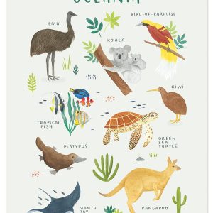 Lilipinso Living Earth Poster – Dieren van Oceanië