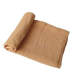 Mushie Hydrofiele Doek XL Swaddle – Fall Yellow