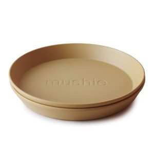 Mushie Bord Rond (set van 2) – Mustard