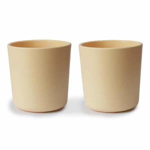 Mushie Beker (set van 2) – Pale Daffodil