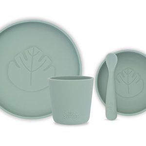Jollein Kinderservies Siliconen Diner Set – Ash Green