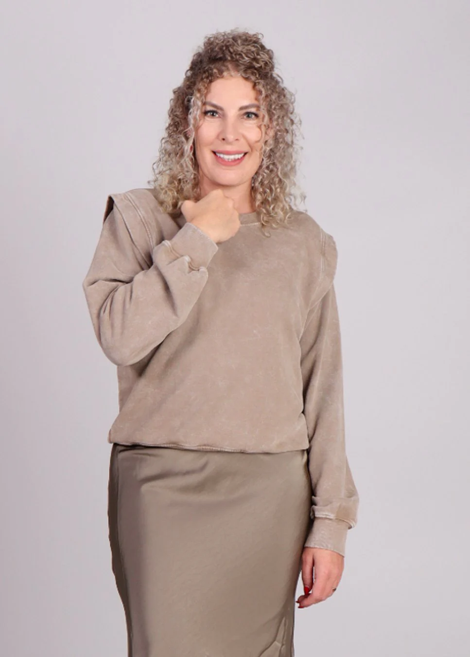 mbyM Katti-M sweater met schouderdetails Beige - Afbeelding 4