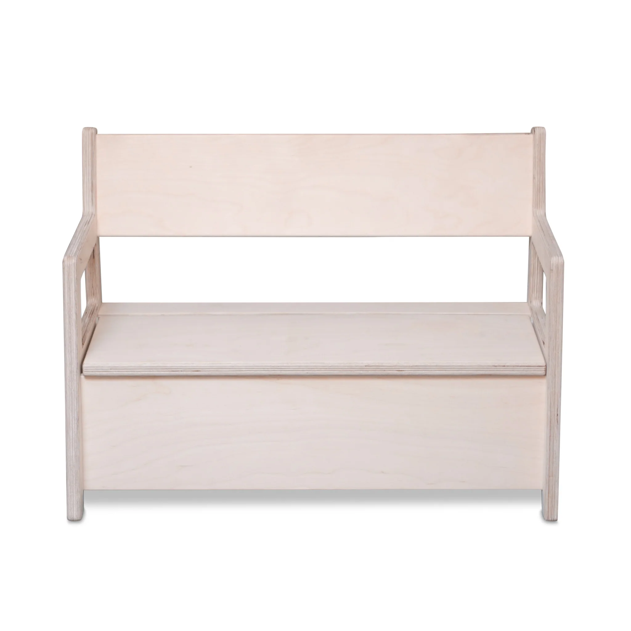 Montessori klepbankje kinderkamer | Houten speelgoedkist, opbergbank, speelgoedbank - blank - Afbeelding 5