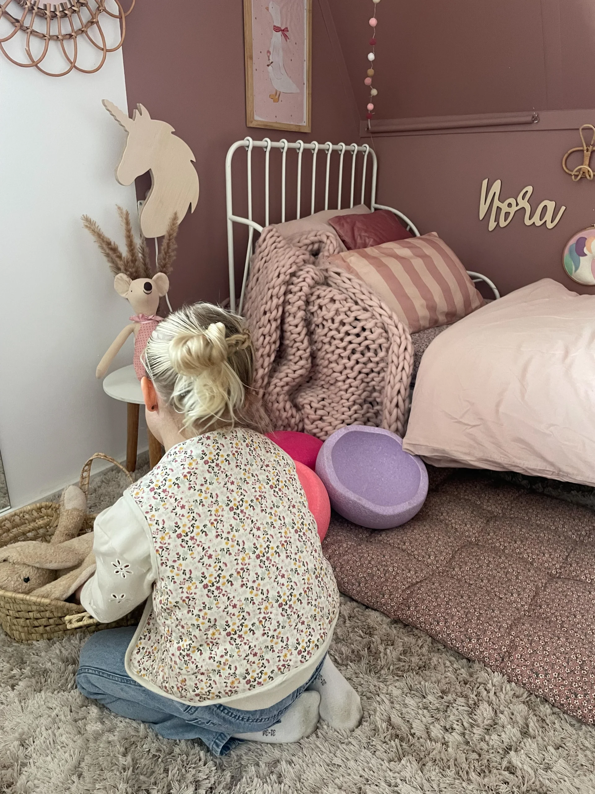 Houten wandlamp kinderkamer | Eenhoorn - blank - Afbeelding 5