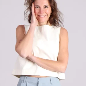 Grace & Mila Pepino cropped top mouwloos Wit