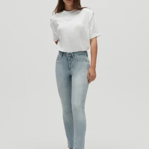 Lichtblauwe stretchy straight jeans Sarah - Homage