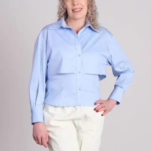 Co Couture Sandy blouse double layer lichtblauwe