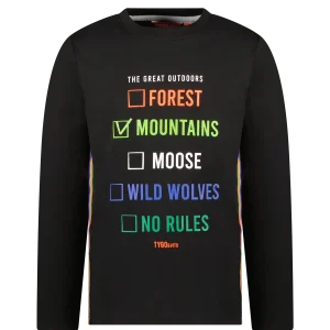 T-Shirt Lange Mouw Mason Zwart