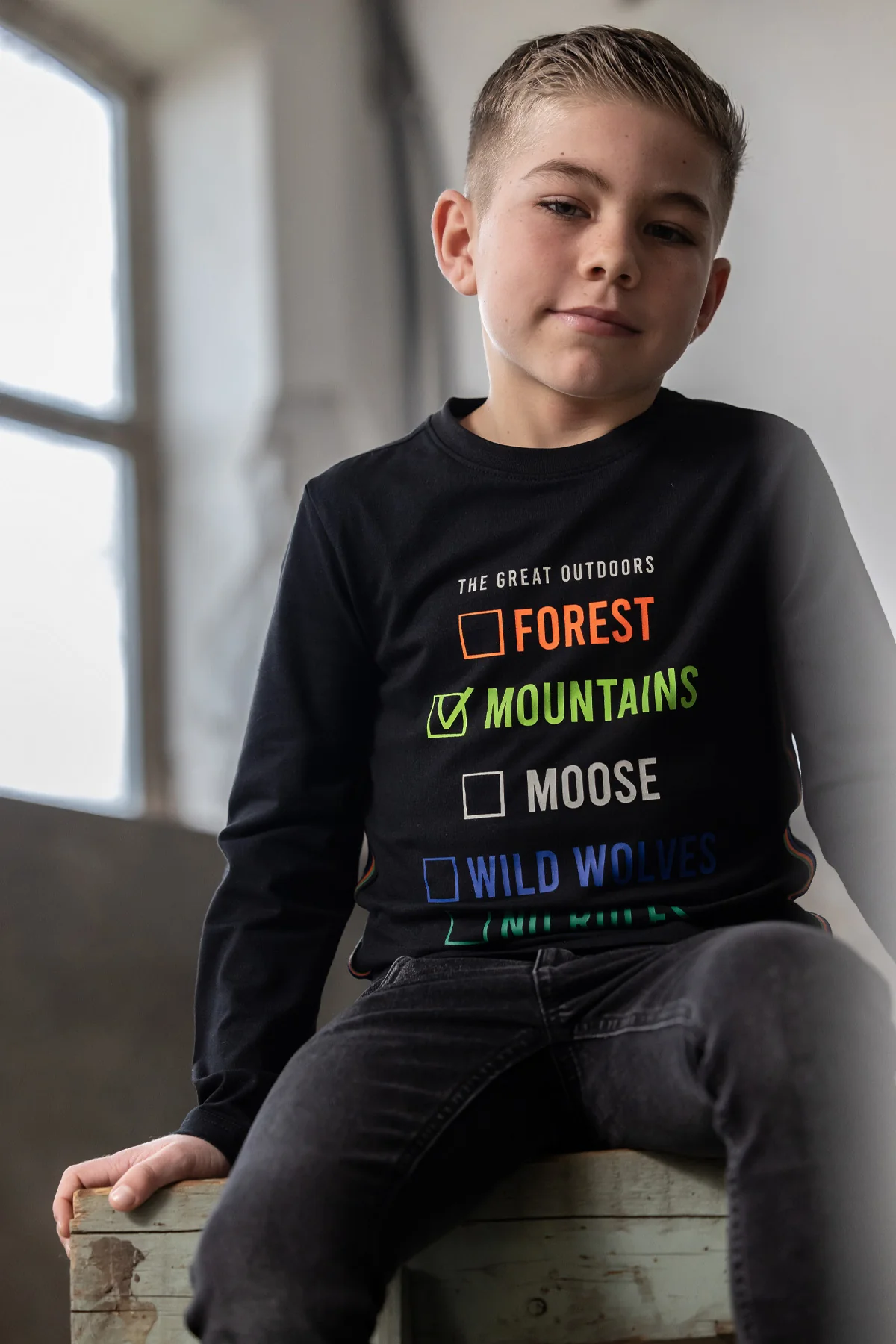 T-Shirt Lange Mouw Mason Zwart - Afbeelding 5