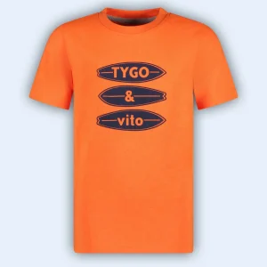 T-shirt James Neon Oranje*