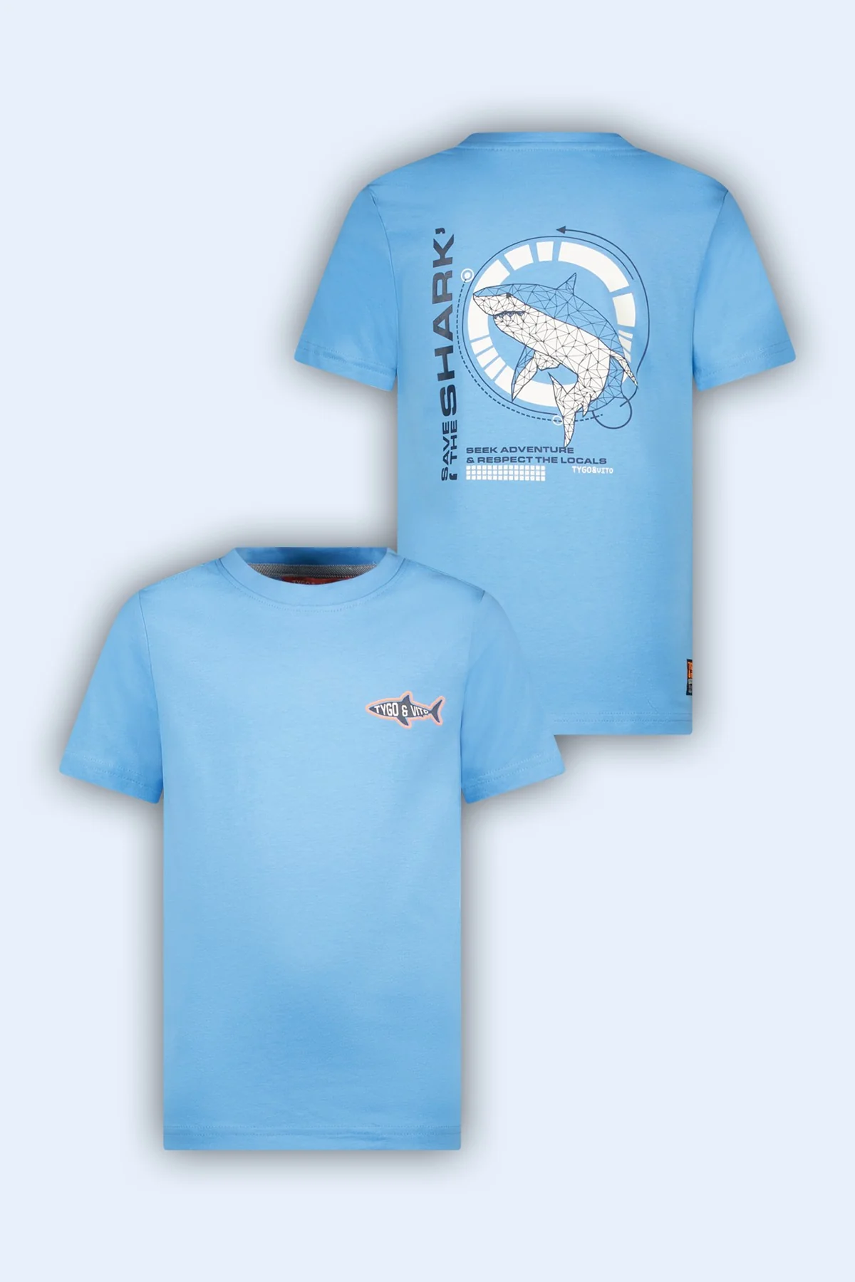 T-shirt Dylan Licht Blauw
