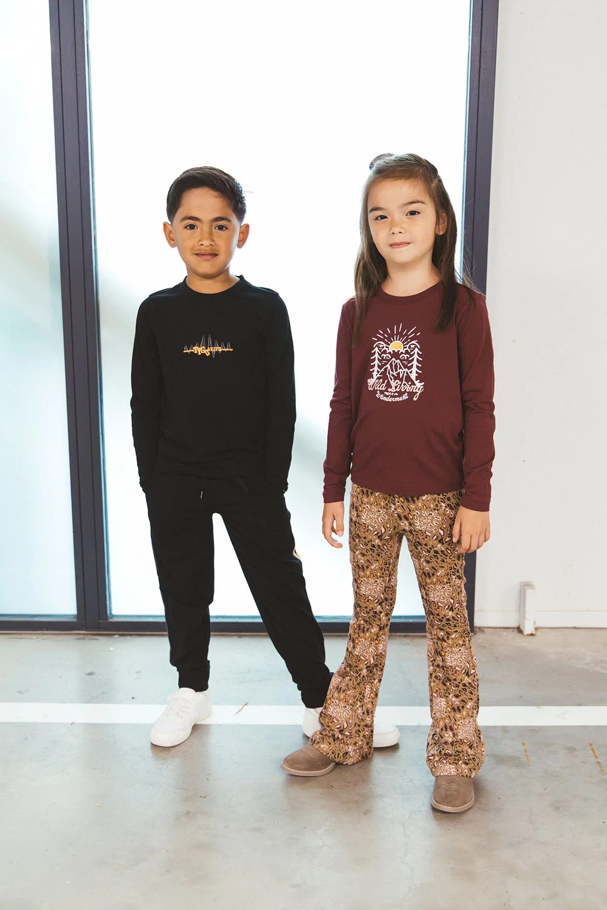 Girls Longsleeve Linde Donker Rood - Afbeelding 3