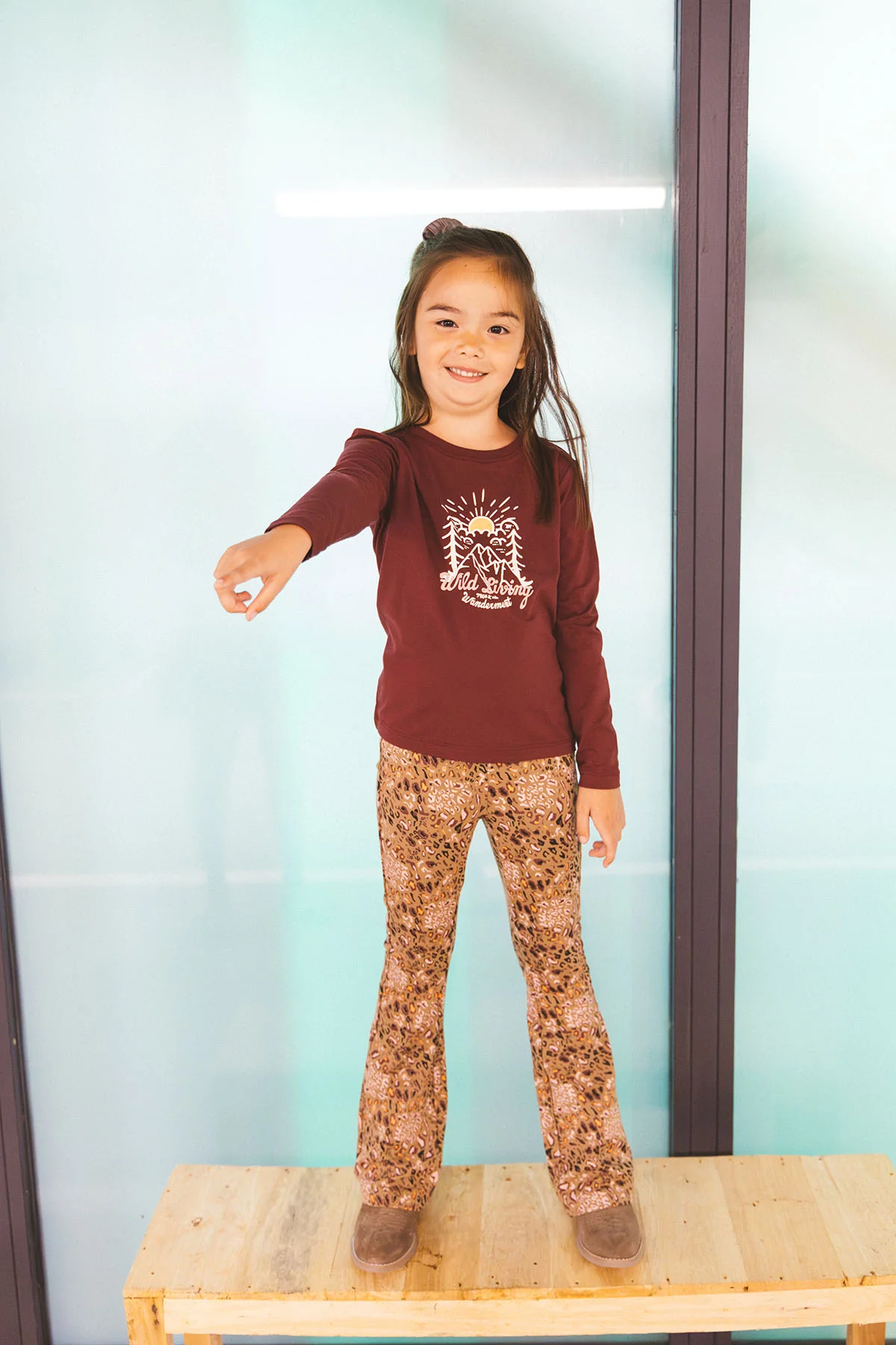 Girls Longsleeve Linde Donker Rood - Afbeelding 5